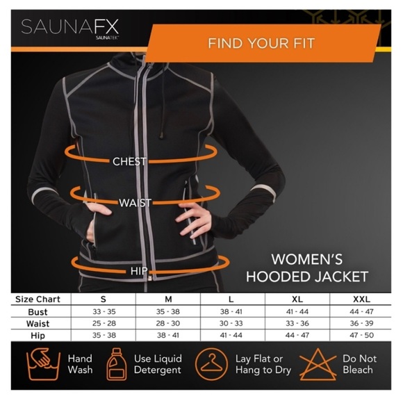 WOMEN'S Neoprene Sauna Hooded Jacket L - Picture 4 of 13